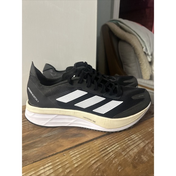 adidas Shoes - Adidas Adizero Boston 11 Women's Size 9.5 Black White Running Shoes EUC Gently